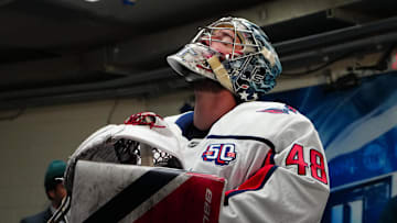 Logan Thompson, Washington Capitals Mandatory Credit: James Guillory-Imagn Images