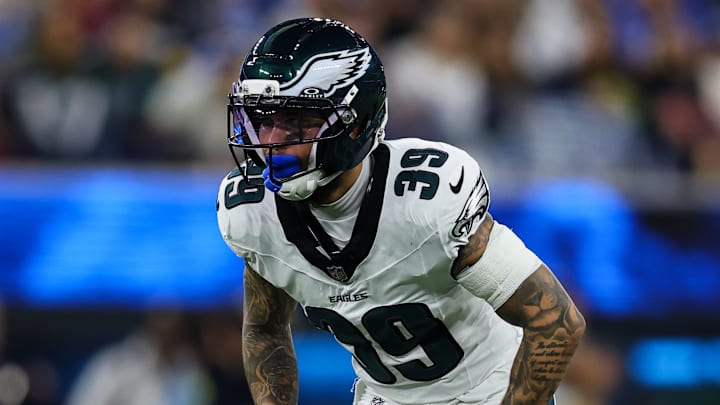 Marcus Epps honed in. Philadelphia Eagles v Los Angeles Chargers - NFL 2025