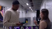 De’Aaron Fox participates in a social media challenge before taking on the Rockets. 