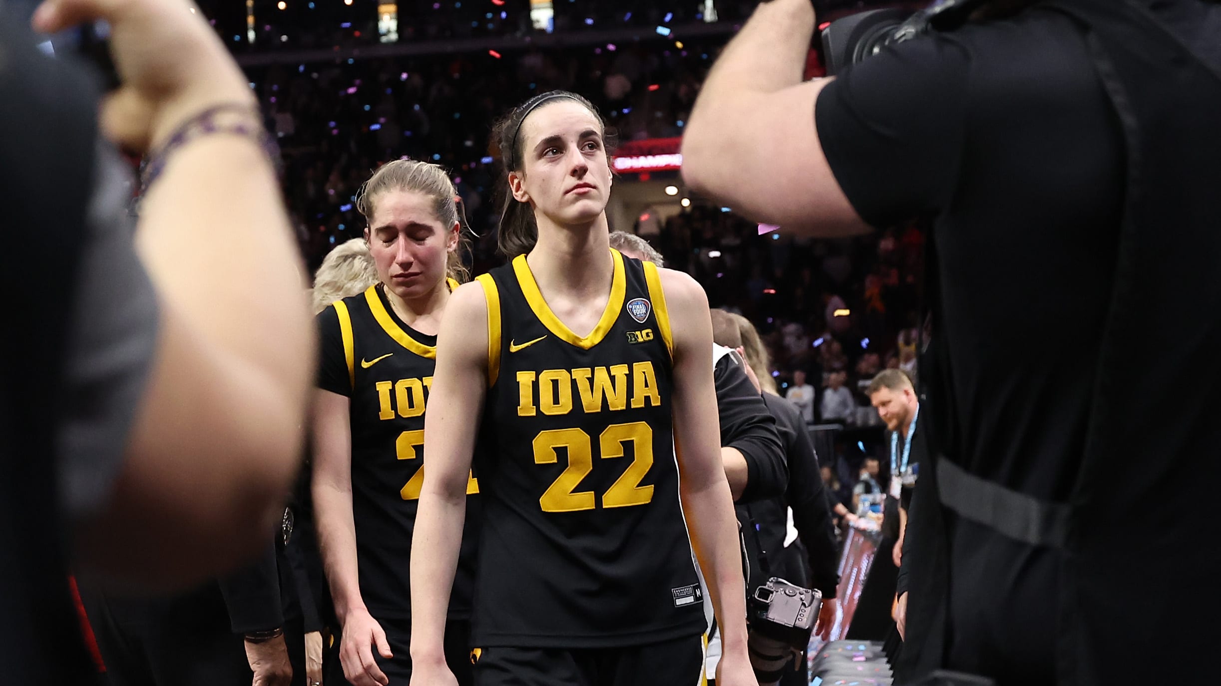 Caitlin Clark, Kate Martin of the Iowa Hawkeyes