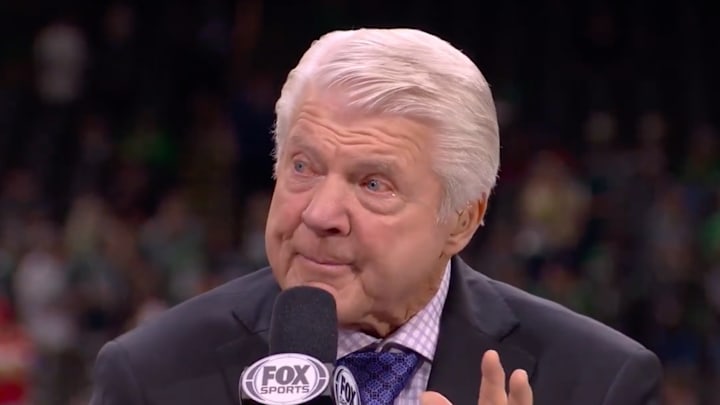 Jimmy Johnson was in tears after watching a tribute to himself during the Super Bowl LIX pregame show. Jimmy Johnson was in tears after watching a tribute to himself during the Super Bowl LIX pregame show.