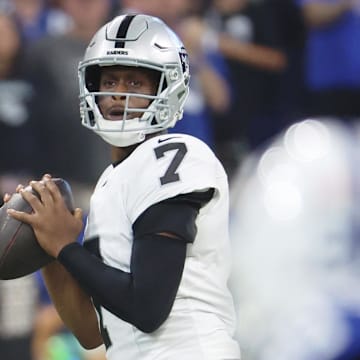 Geno Smith isn't off to the best start in Las Vegas.