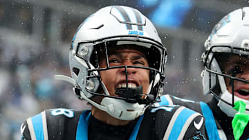 Carolina Panthers wide receiver Jalen Coker