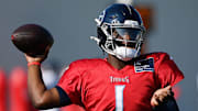 Cam Ward will appear in the Titans' first preseason game against the Buccaneers.