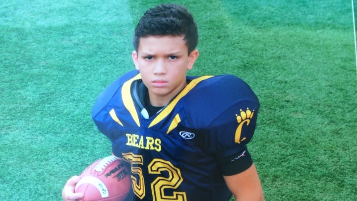 A young Jude James poses in uniform. Photo courtesy of Amy James