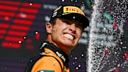 Lando Norris, McLaren, celebrates victory at the 2025 Formula 1 Hungarian Grand Prix