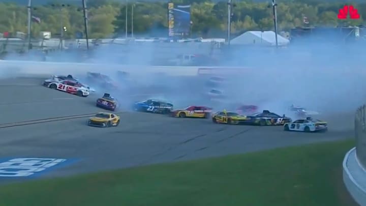 Nearly 30 cars were involved Nearly 30 cars were involved