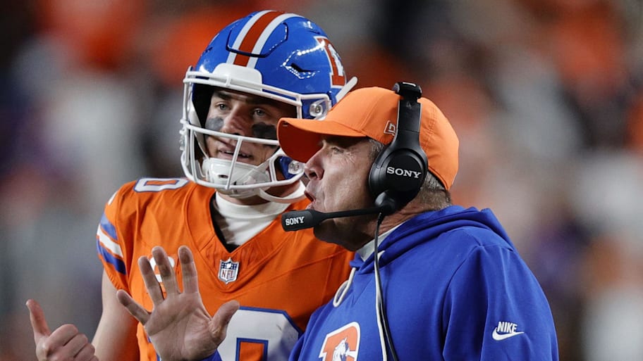 Broncos head coach Sean Payton and quarterback Bo Nix