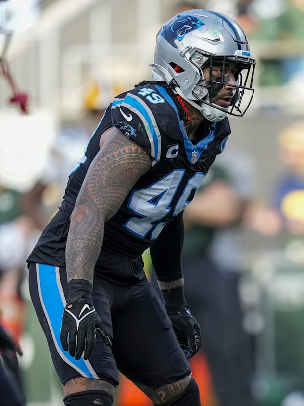 Former Carolina Panthers linebacker Frankie Luvu.