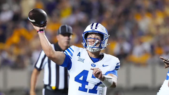 Bear Bachmeier and BYU are favored against Colorado on Saturday.