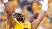 Aug 28, 2025; Minneapolis, Minnesota, USA; Minnesota Golden Gophers defensive lineman Anthony Smith (0) celebrates a sack against the Buffalo Bulls during the first half of the game at Huntington Bank Stadium. Mandatory Credit: Matt Krohn-Imagn Images