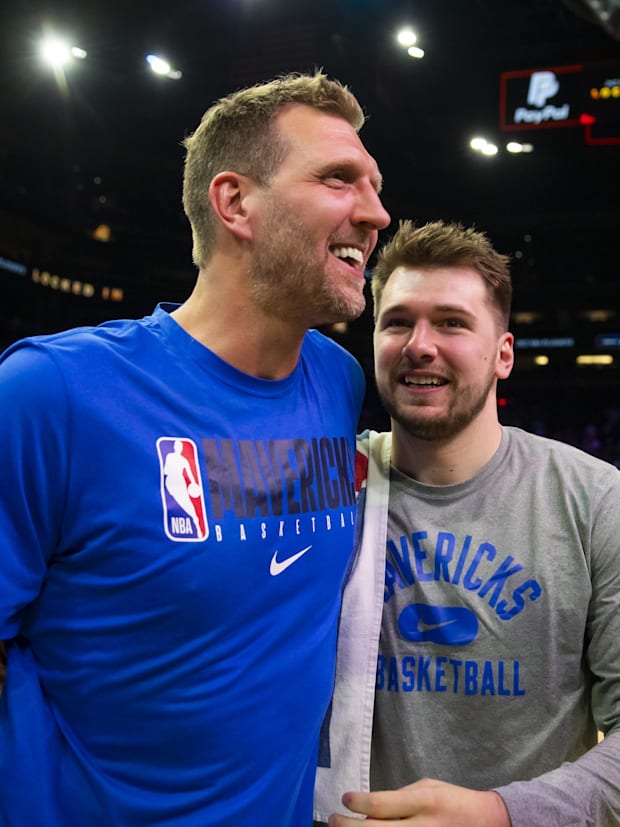 Dirk Nowitzki and Luka Doncic