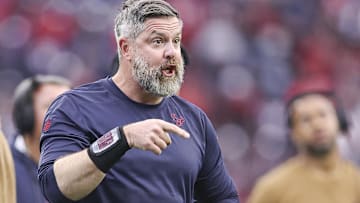 Houston Texans defensive coordinator Matt Burke during the game against the Arizona Cardinals at NRG Stadium.