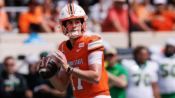 Drew Mestemaker delivered a statement performance in Oklahoma State's upset victory over Oregon, boosting his 2027 NFL Draft stock.