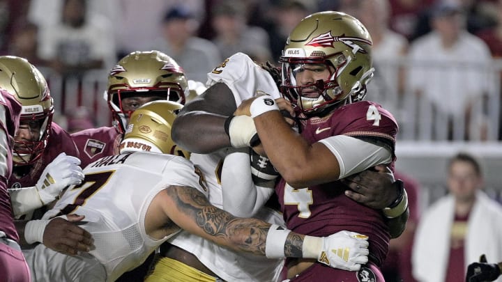 Florida State Seminoles quarterback DJ Uiagalelei vs. Boston College