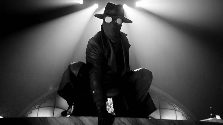 “The Spider” (Nicolas Cage) in a scene from Prime Video’s Spider-Noir (Courtesy of Prime Video)