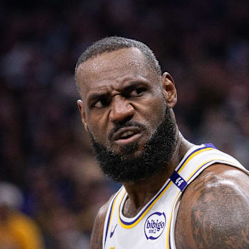 LeBron James during the Lakers win over the Kings.