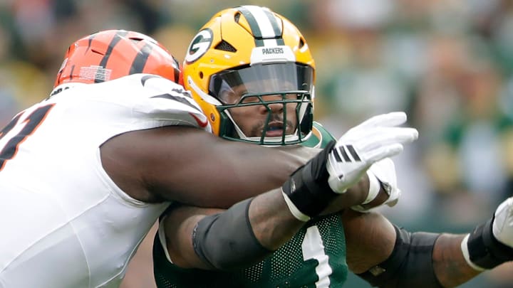 This was not a holding penalty called against the blocker responsible for Green Bay Packers defensive end Micah Parsons.