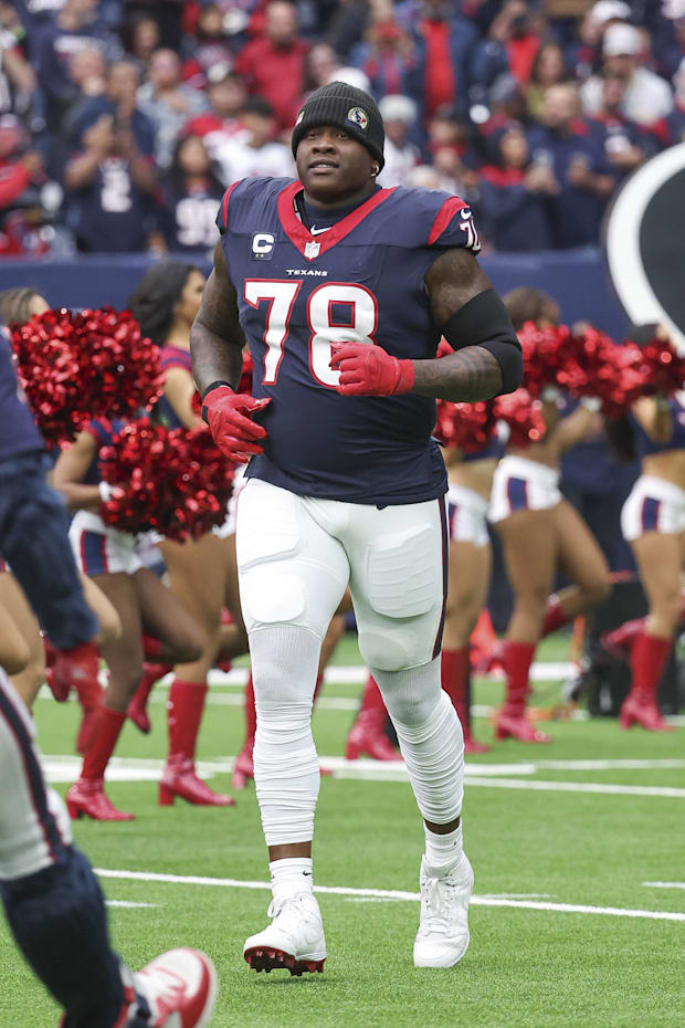 Houston Texans offensive tackle Laremy Tunsil before the game against the Tennessee Titans