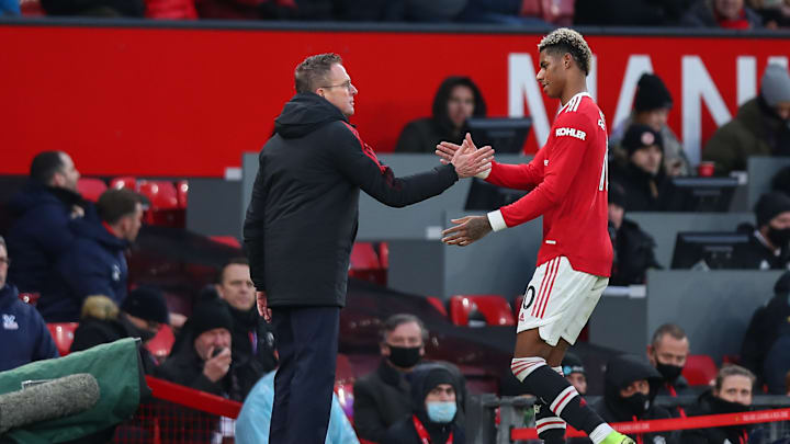 Ralf Rangnick dan Marcus Rashford