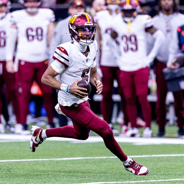 Washington Commanders quarterback Jayden Daniels