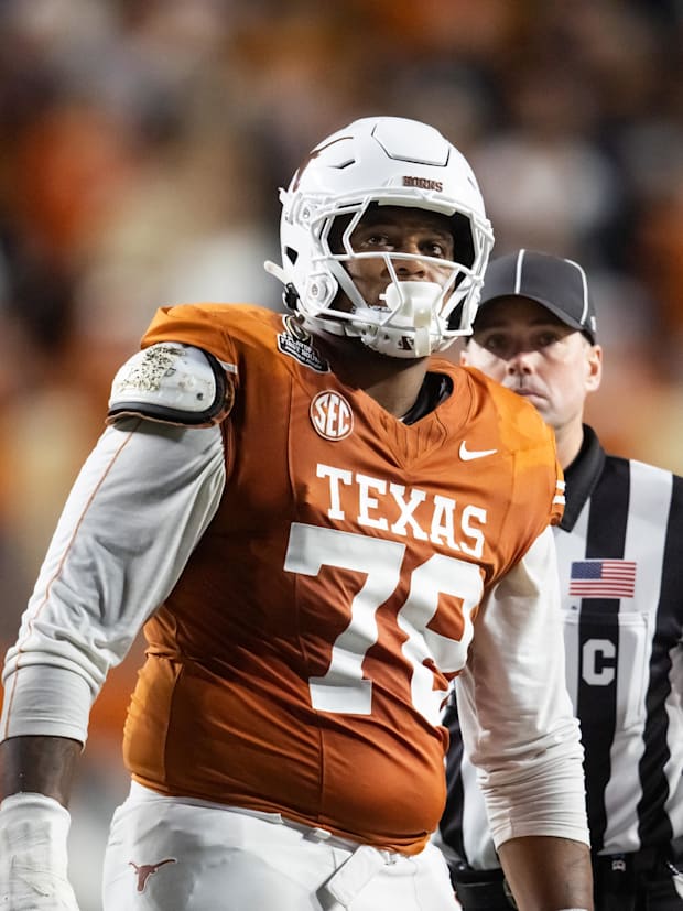 Texas Longhorns offensive lineman Kelvin Banks Jr. Texas Longhorns offensive lineman Kelvin Banks Jr.