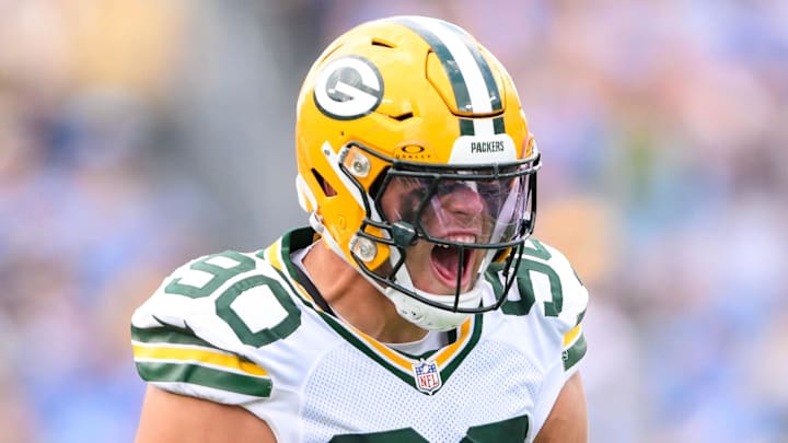 Green Bay Packers defensive end Lukas Van Ness