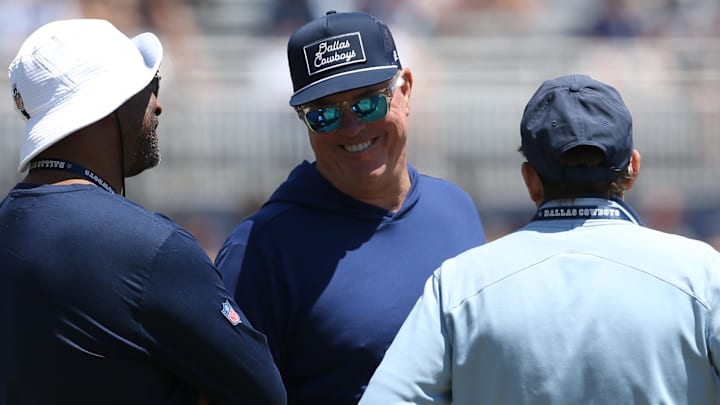 Dallas Cowboys chief operating officer and co-owner Stephen Jones during training camp. Dallas Cowboys chief operating officer and co-owner Stephen Jones during training camp.