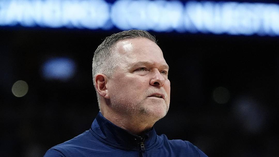 Mar 12, 2025; Denver, Colorado, USA; Denver Nuggets head coach Michael Malone during the second quarter against the Minnesota Timberwolves at Ball Arena. Mandatory Credit: Ron Chenoy-Imagn Images