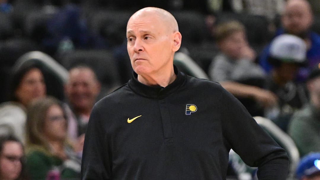 Indiana Pacers head coach Rick Carlisle looks on in the third quarter against the Milwaukee Bucks at Fiserv Forum.