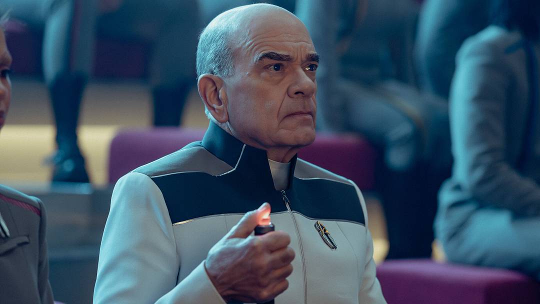 Robert Picardo as The Doctor in Star Trek: Starfleet Academy, episode 4, season 1, streaming on Paramount+, 3035. Photo Credit: Brooke Palmer/Paramount+.