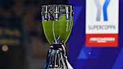 The trophy of Supercoppa Italiana (Italian Supercup) is seen...