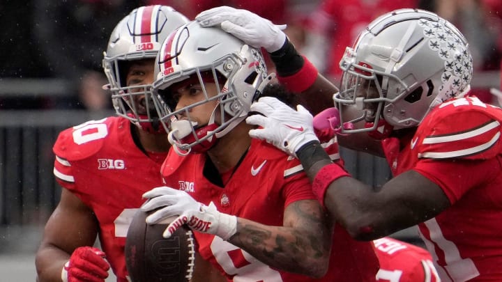 Safety Lathan Ransom's interception was one of several big plays by the Ohio State defense on Saturday.