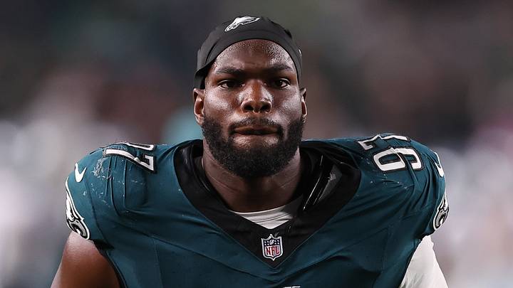 Philadelphia Eagles defensive tackle Moro Ojomo (97) looks on