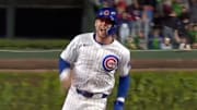 Chicago Cubs second baseman Nico Hoerner rounds the bases.