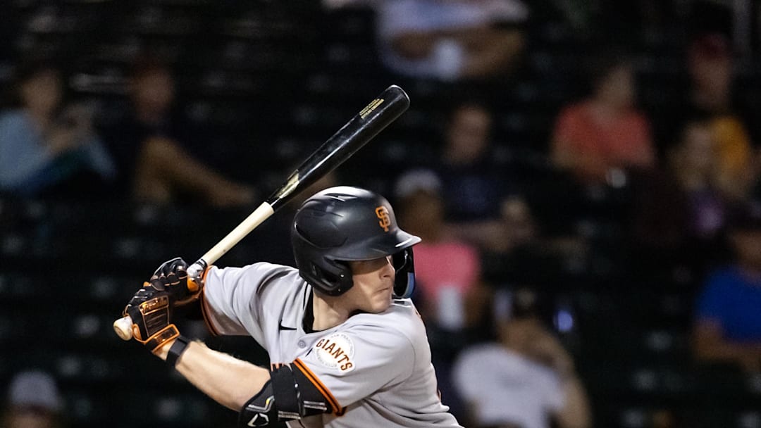 San Francisco Giants infielder Parks Harber during the Arizona Fall League Fall Stars Game at Sloan Park. 
