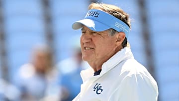 Sep 13, 2025; Chapel Hill, North Carolina, USA; North Carolina Tar Heels head coach Bill Belichick on the field before the game at Kenan Stadium. Mandatory Credit: Bob Donnan-Imagn Images