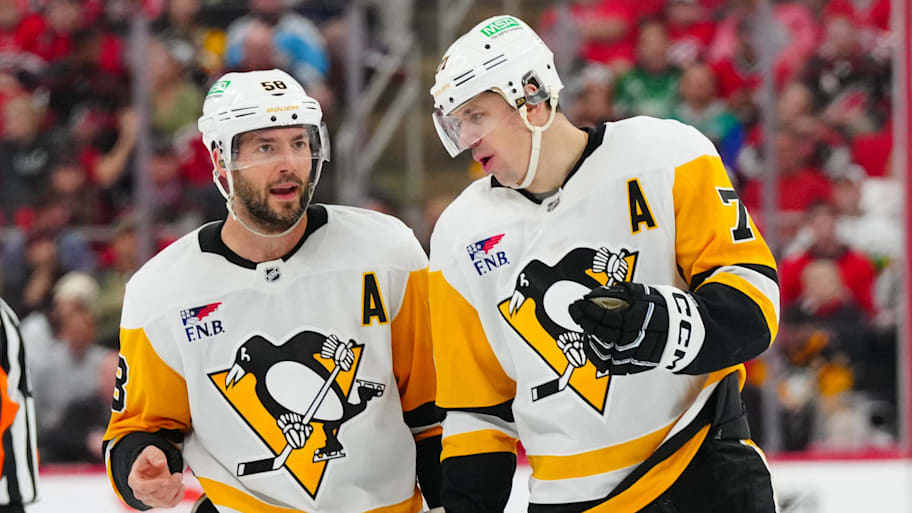 Pittsburgh Penguins center Evgeni Malkin and defenseman Kris Letang | James Guillory-Imagn Images