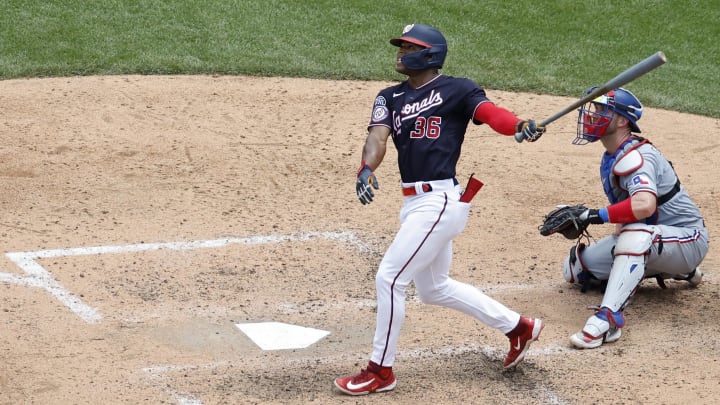 Washington Nationals left fielder Stone Garrett Washington Nationals left fielder Stone Garrett
