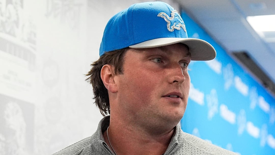 Detroit Lions first round draft pick Blake Miller.