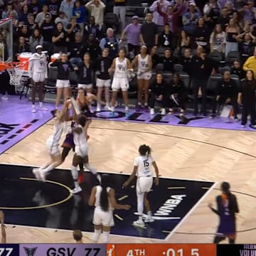 The Valkyries were not happy about the late foul call on Mercury forward Alyssa Thomas's drive to the basket in the final seconds of their Monday loss.