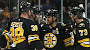 David Pastrnak and the Bruins are home favorites on Saturday night.
