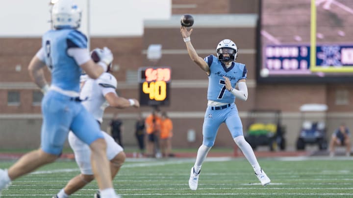 Kingwood quarterback Landon Hinson throws a pass against Clear Creek in a game on Aug. 28. Kingwood quarterback Landon Hinson throws a pass against Clear Creek in a game on Aug. 28.