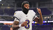 Nov 9, 2025; Minneapolis, Minnesota, USA; Baltimore Ravens quarterback Lamar Jackson (8) leaves the field after the game against the Minnesota Vikings  at U.S. Bank Stadium. Mandatory Credit: Brad Rempel-Imagn Images