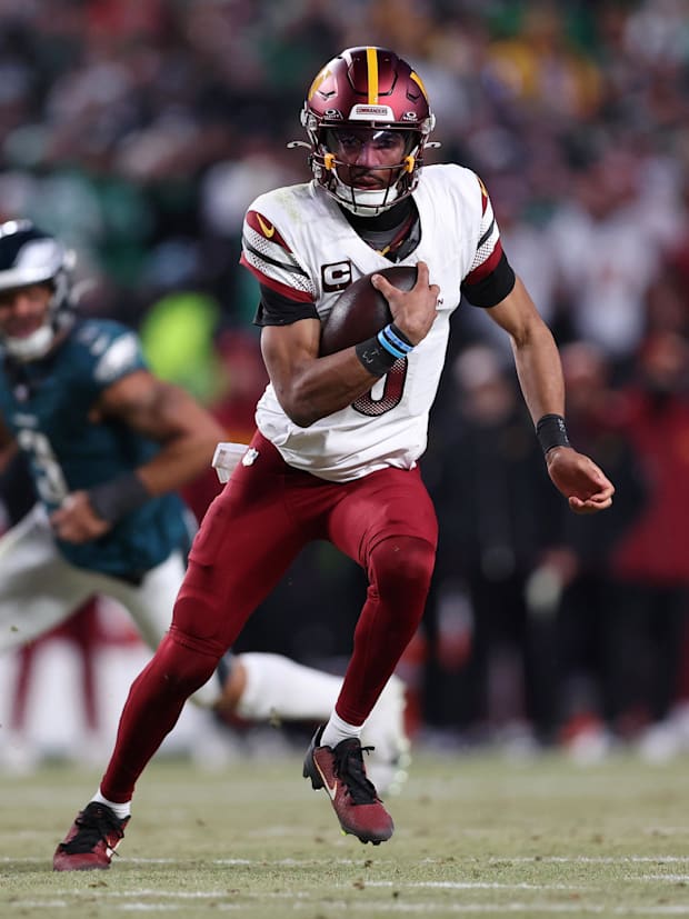 Washington Commanders quarterback Jayden Daniels.