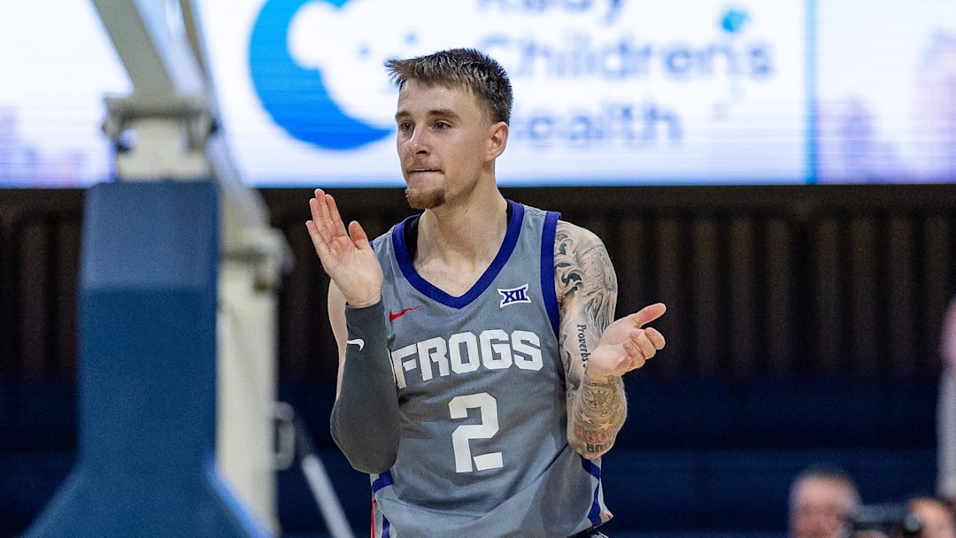 Texas Christian University Horned Frogs guard Brock Harding (2)