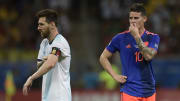 Messi e James Rodríguez são os capitães de Argentina e Colômbia, respectivamente