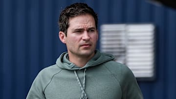 Detroit Tigers president of baseball operation Scott Harris during spring training at TigerTown in Lakeland, Fla. on Sunday, Feb. 16, 2025.