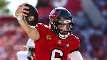 Baker Mayfield helped lead the Tampa Bay Buccaneers to a huge win over the Cardinals that vastly improved their playoff stock.