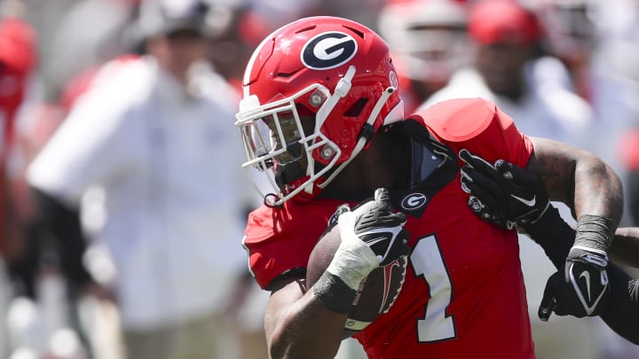 Kirby Smart won't say anything about Trevor Etienne's status after the running back was suspended from Georgia's football opener.